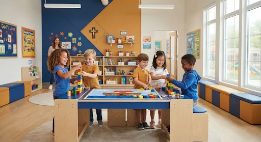 Niños en actividades comunitarias